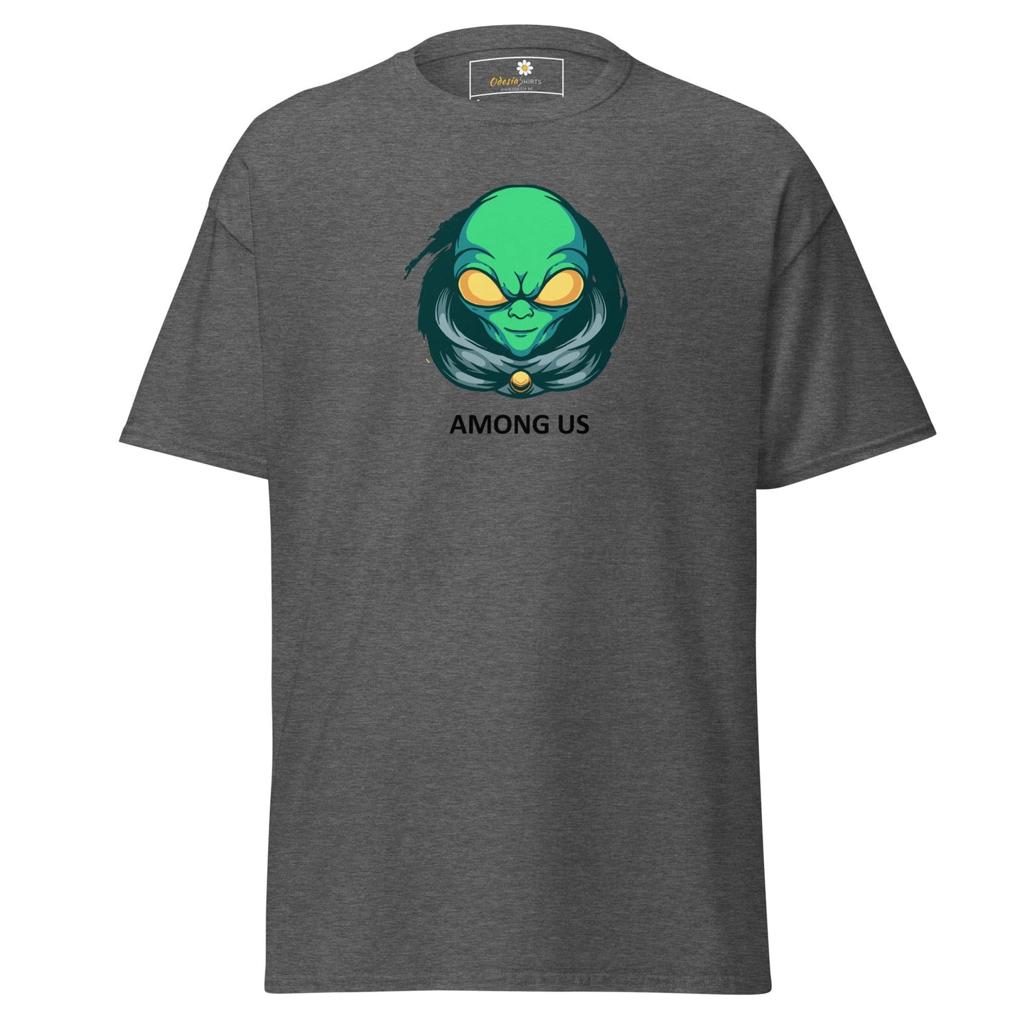 Unisex classic t-shirt - SPACE ALIEN AMONG US - REGULAR - Dark Heather / S