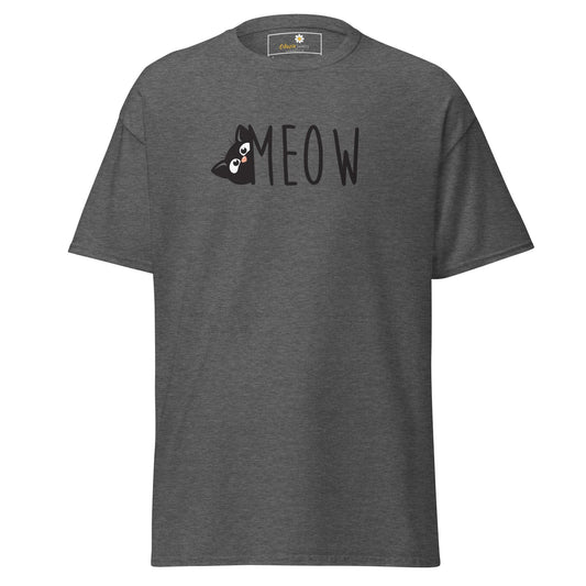 Unisex classic t-shirt - ANIMALS CAT MEOW - REGULAR - Dark Heather / S