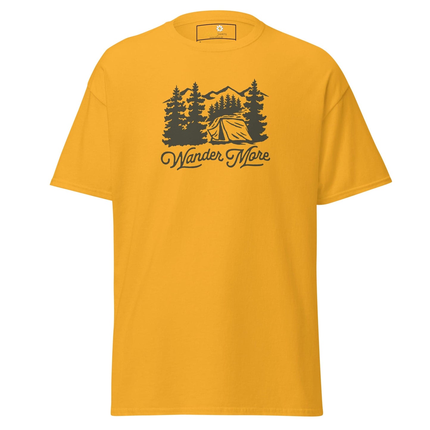 Unisex classic t-shirt - ADVENTURE OUTDOORS WANDER - REGULAR - Gold / S