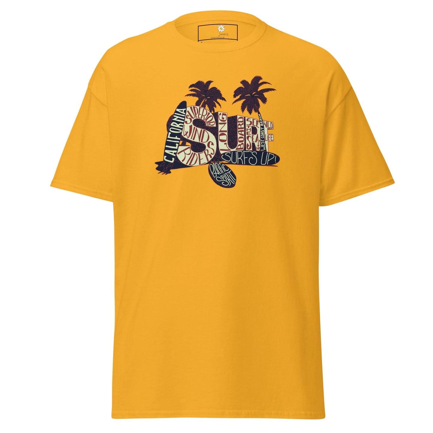 Unisex classic t-shirt - SUMMER SURF CALIFORNIA - REGULAR - Gold / S