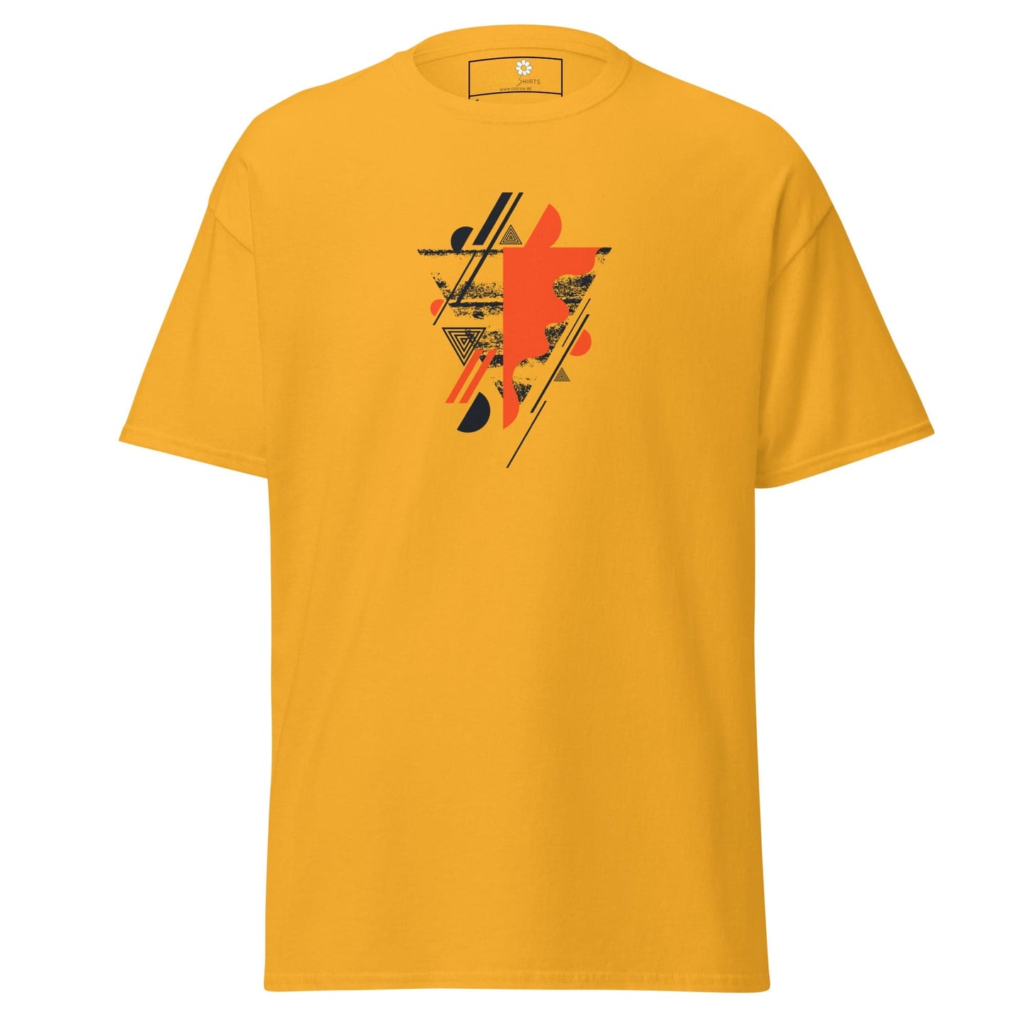 Unisex classic t-shirt - ABSTRACT SHAPES AND COLORS - REGULAR - Gold / S