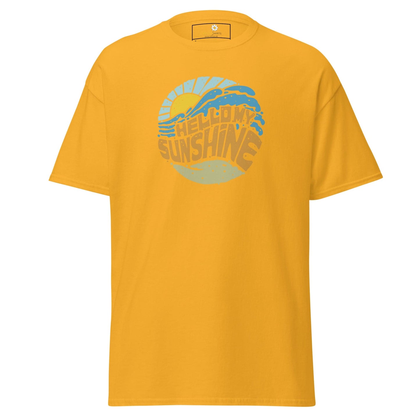 Yellow T-shirt with Hello Sunshine graphic from T-SHIRT DESIGN TEE MAN WOMAN S-XL