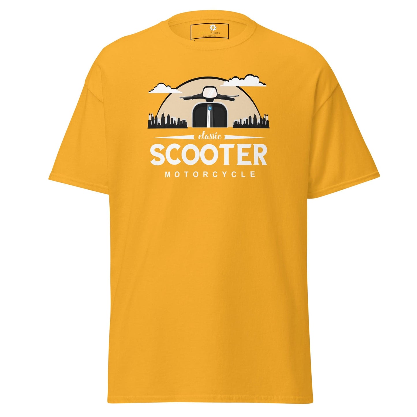 Unisex classic t-shirt - MOTOR SCOOTER RIDE - REGULAR - Gold / S