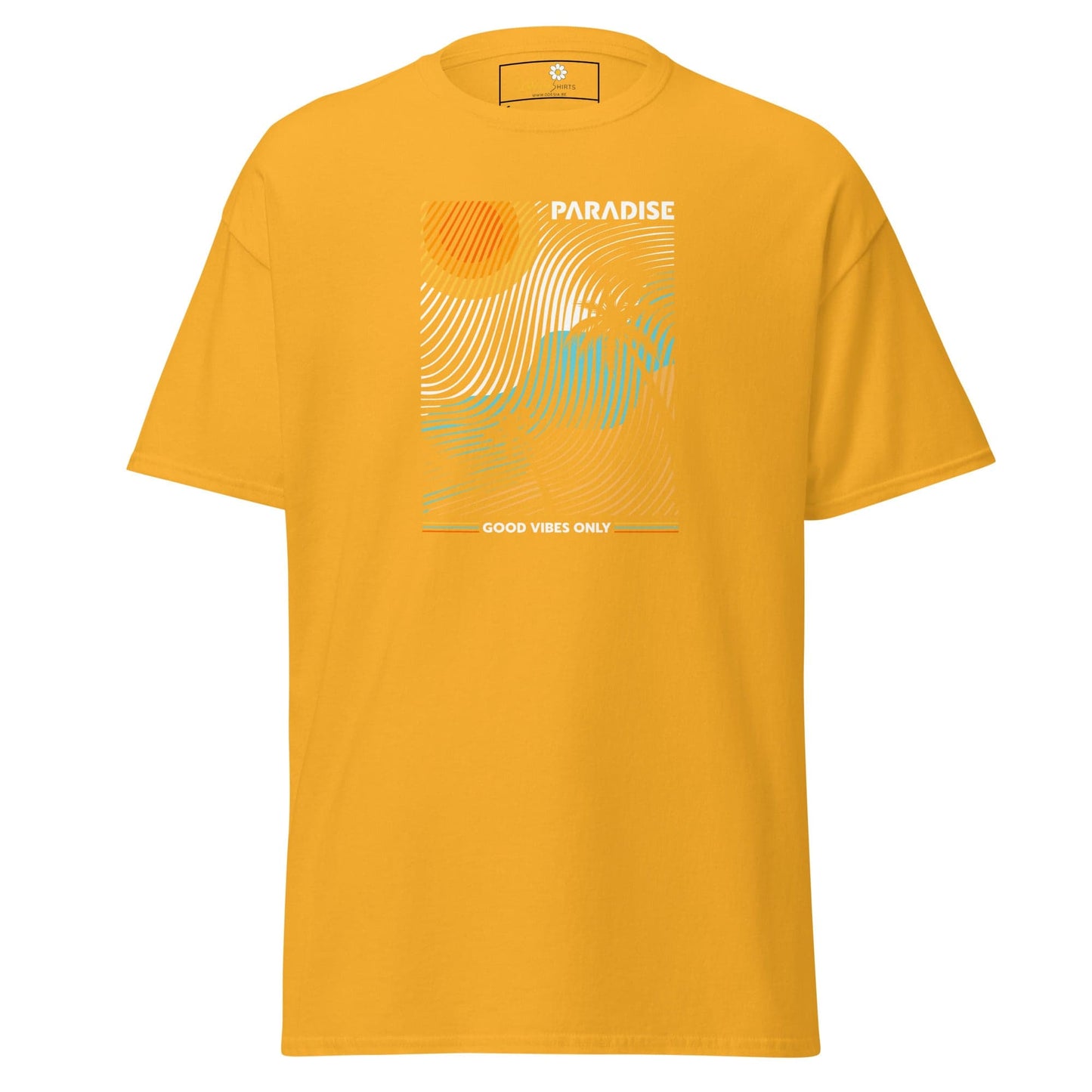 Unisex classic t-shirt - SUMMER PARADISE COLORFULL - REGULAR - Gold / S