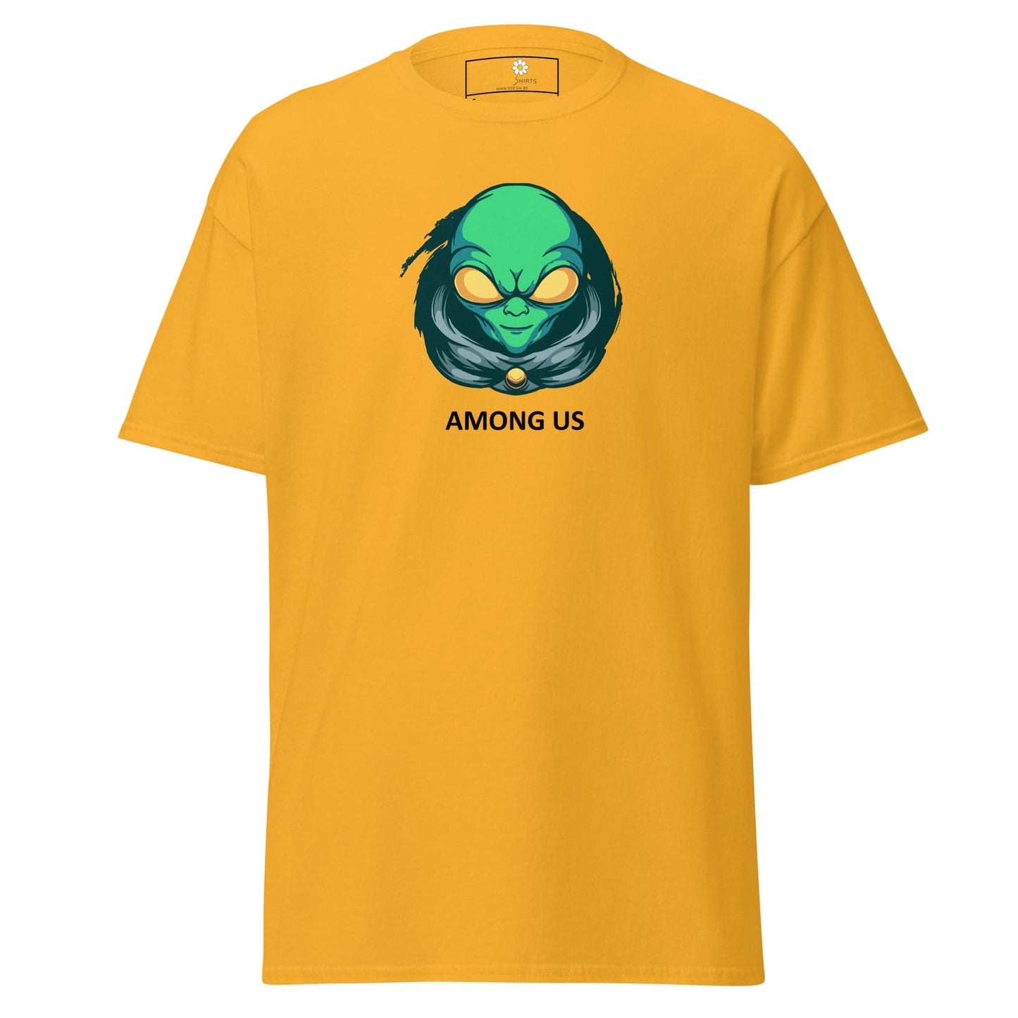 Unisex classic t-shirt - SPACE ALIEN AMONG US - REGULAR - Gold / S