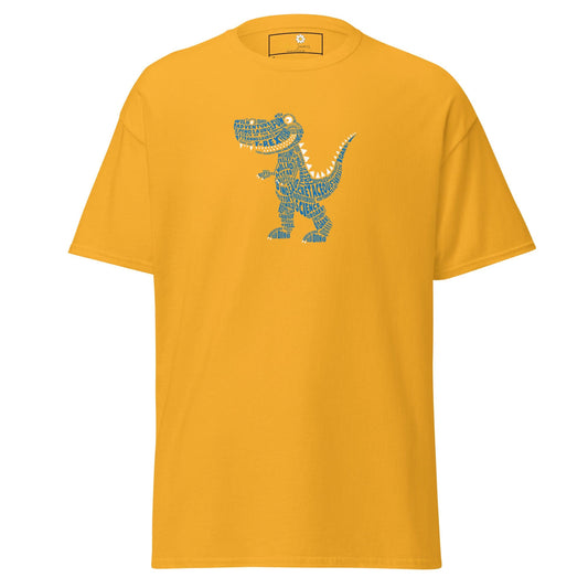 Unisex classic t-shirt - FUN LITTLE DINO - REGULAR - Gold / S