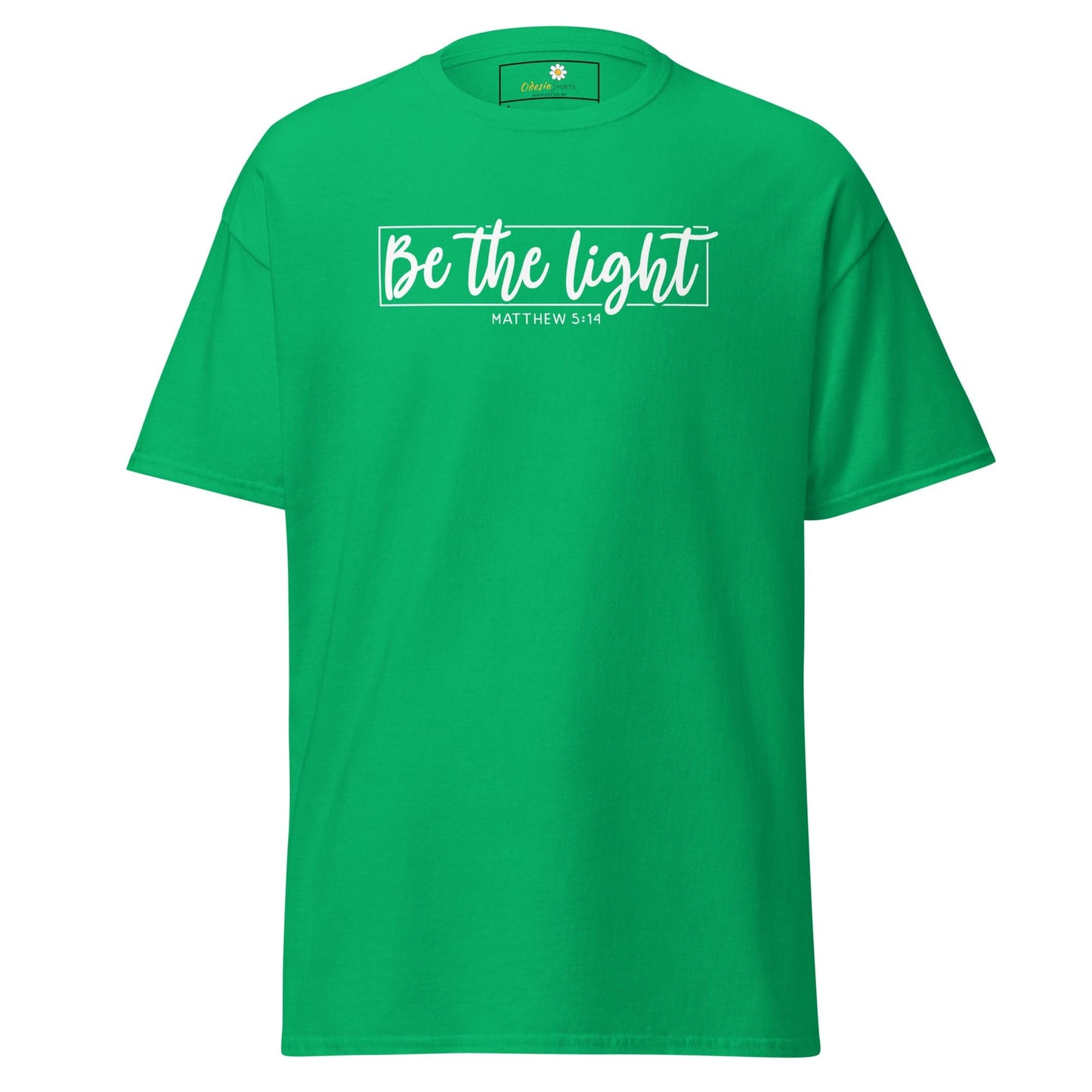 Green T-shirt with white text from T-SHIRT DESIGN TEE for Man and Woman in S to XL