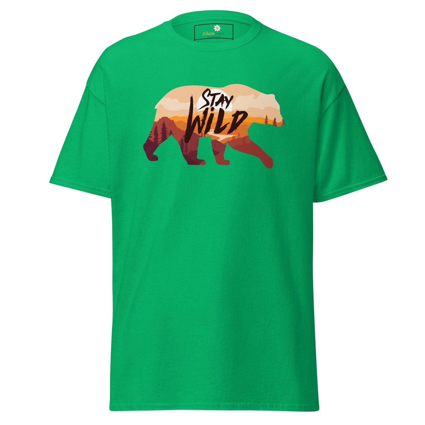 Unisex classic t-shirt - ADVENTURE WILD LIFE STAY WILD - REGULAR - Irish Green / S