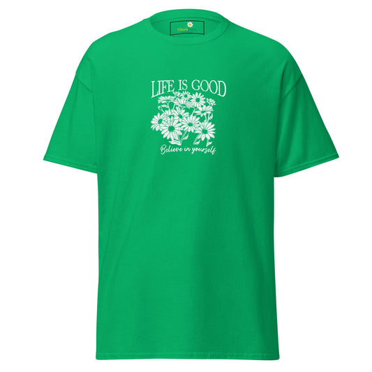 Unisex classic t-shirt - POSITIVE LIFE IS GOOD - REGULAR - Irish Green / S