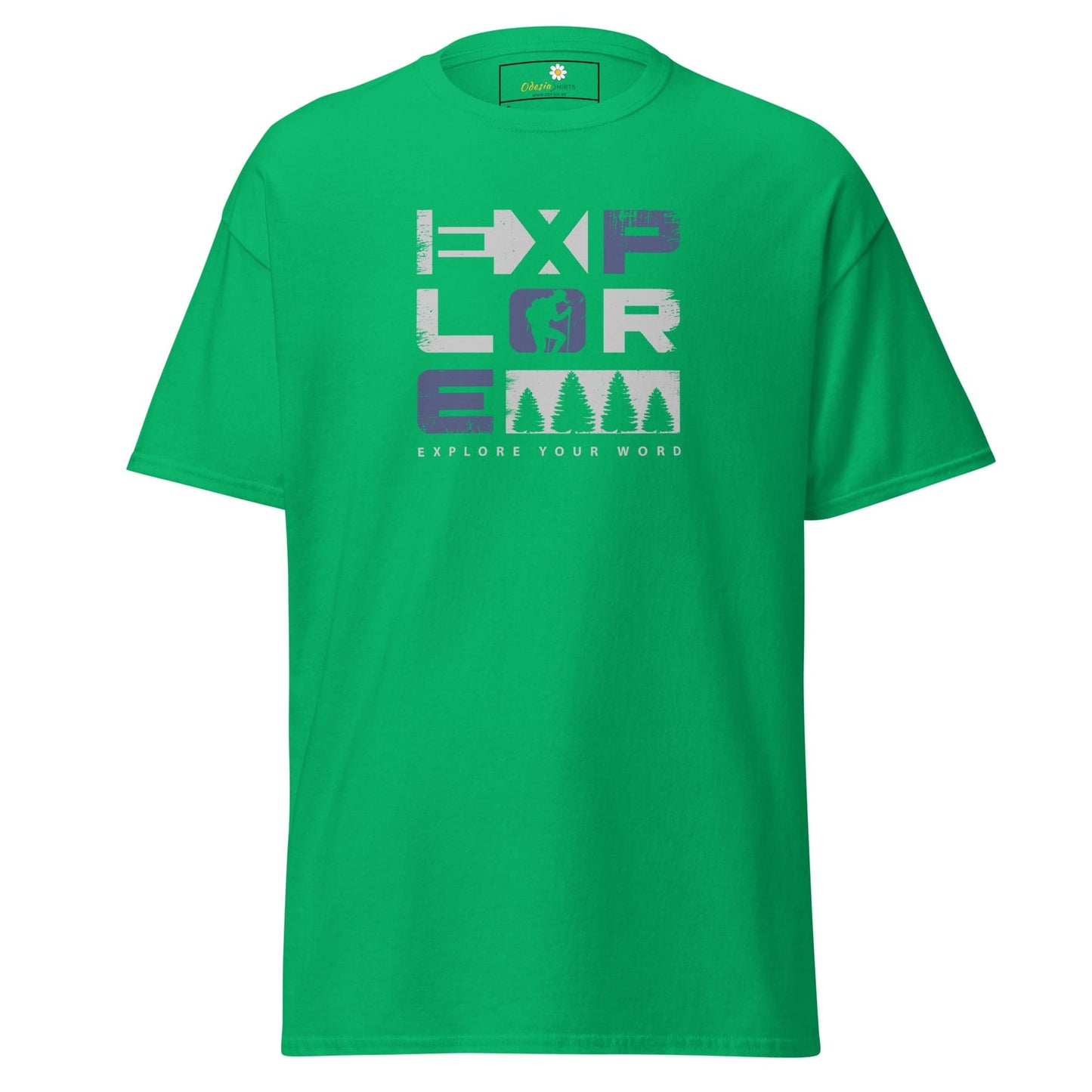 Unisex classic t-shirt - TEXT EXPLORE YOUR WORLD - REGULAR - Irish Green / S