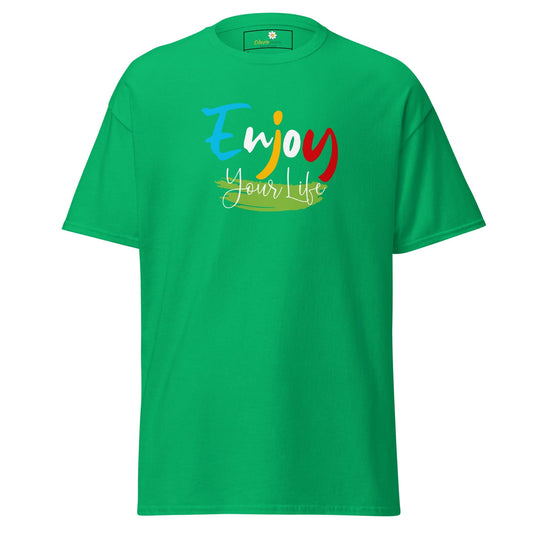 Unisex classic t-shirt - POSITIVE ENJOY YOUR LIFE - REGULAR - Irish Green / S