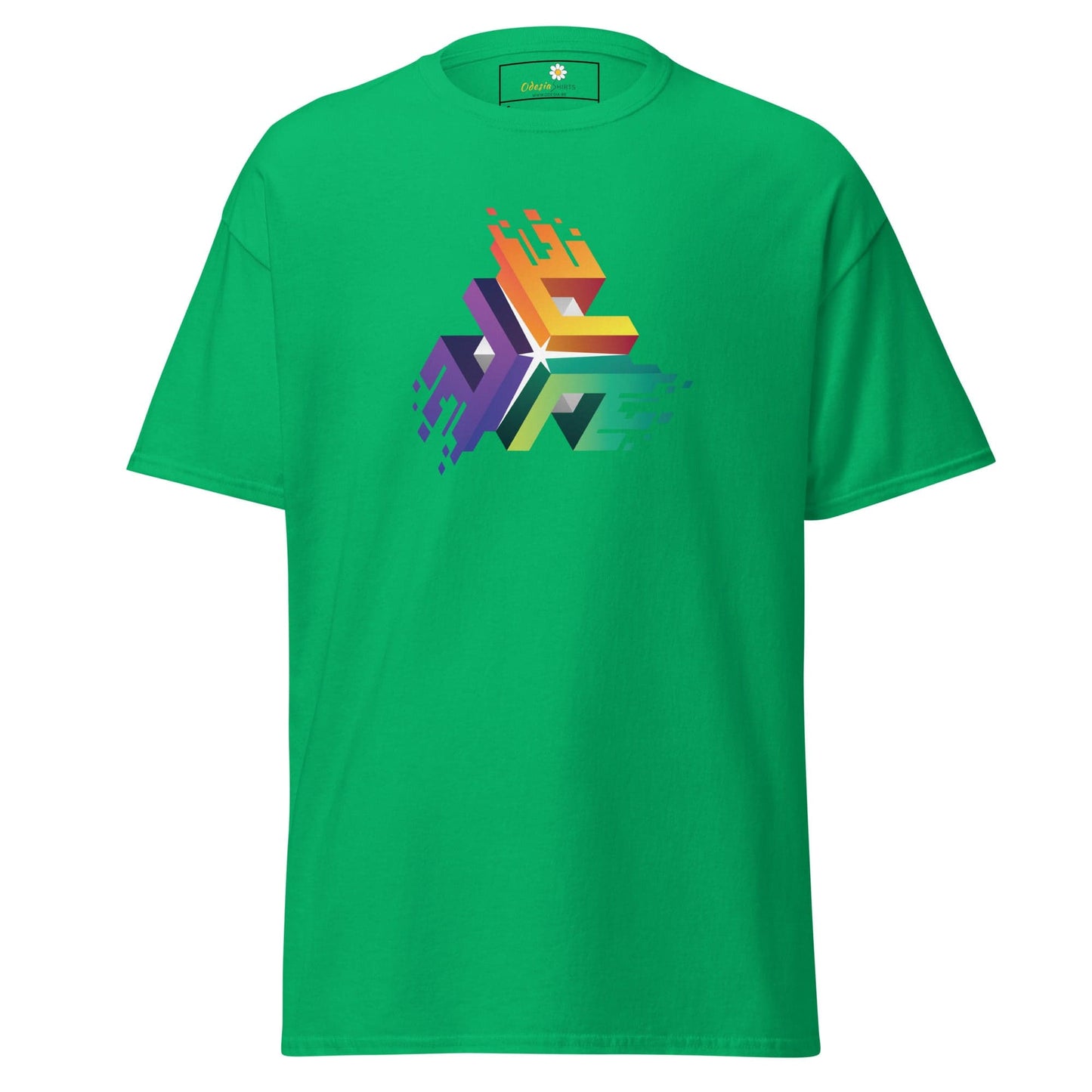 Unisex classic t-shirt - ABSTRACT COLOR CUBES - REGULAR - Irish Green / S