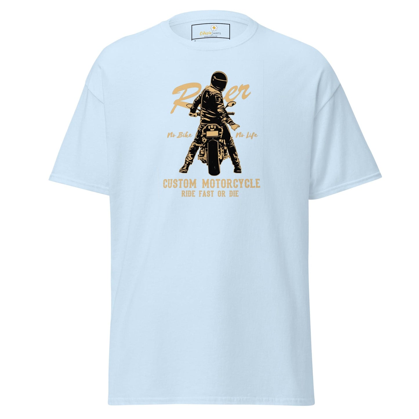 Unisex classic t-shirt - SPORT RIDER MOTORCYCLE - REGULAR - Light Blue / S