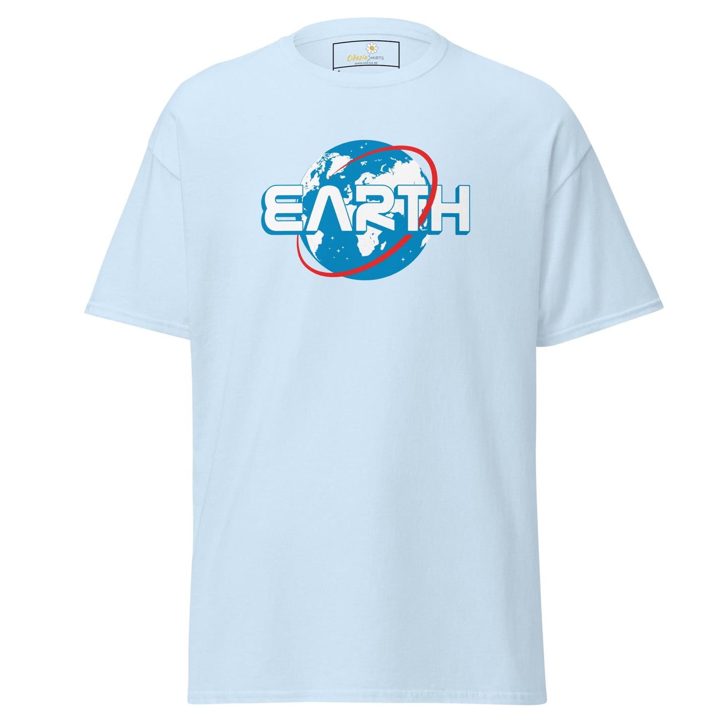 Unisex classic t-shirt - SPACE ASTRONAUT EARTH - REGULAR - Light Blue / S