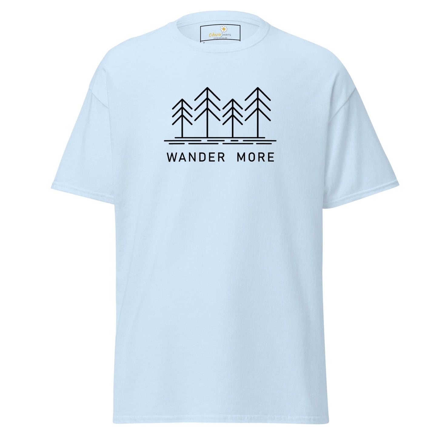 Unisex classic t-shirt - ADVENTURE WANDER MORE - REGULAR - Light Blue / S