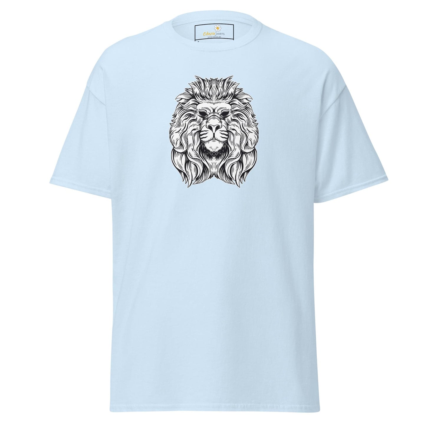 Unisex classic t-shirt - WILD LIFE LION HEAD - REGULAR - Light Blue / S