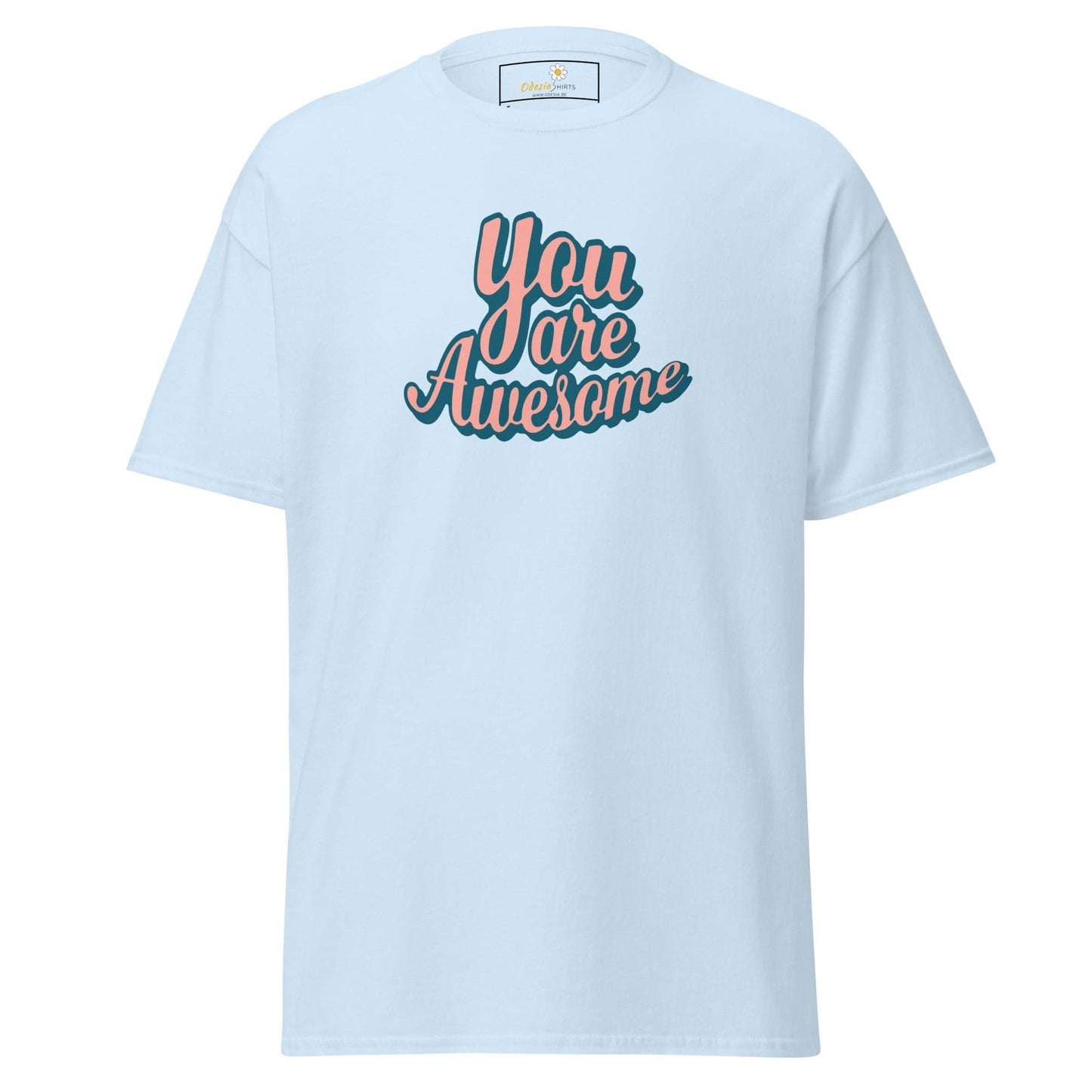 Unisex classic t-shirt - TEXT YOU ARE AWESOME - REGULAR - Light Blue / S