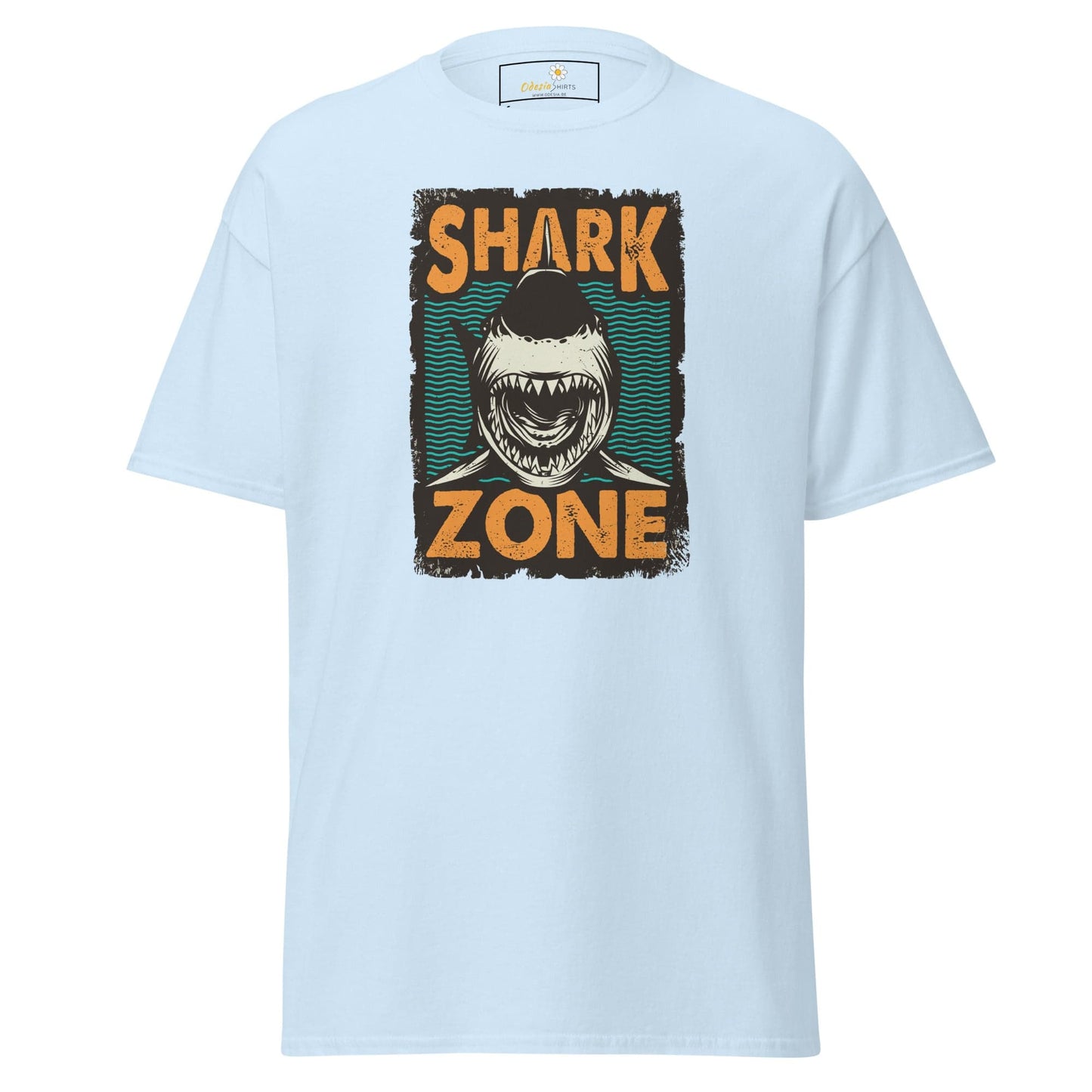 Unisex classic t-shirt - WILD LIFE SHARK ZONE - REGULAR - Light Blue / S
