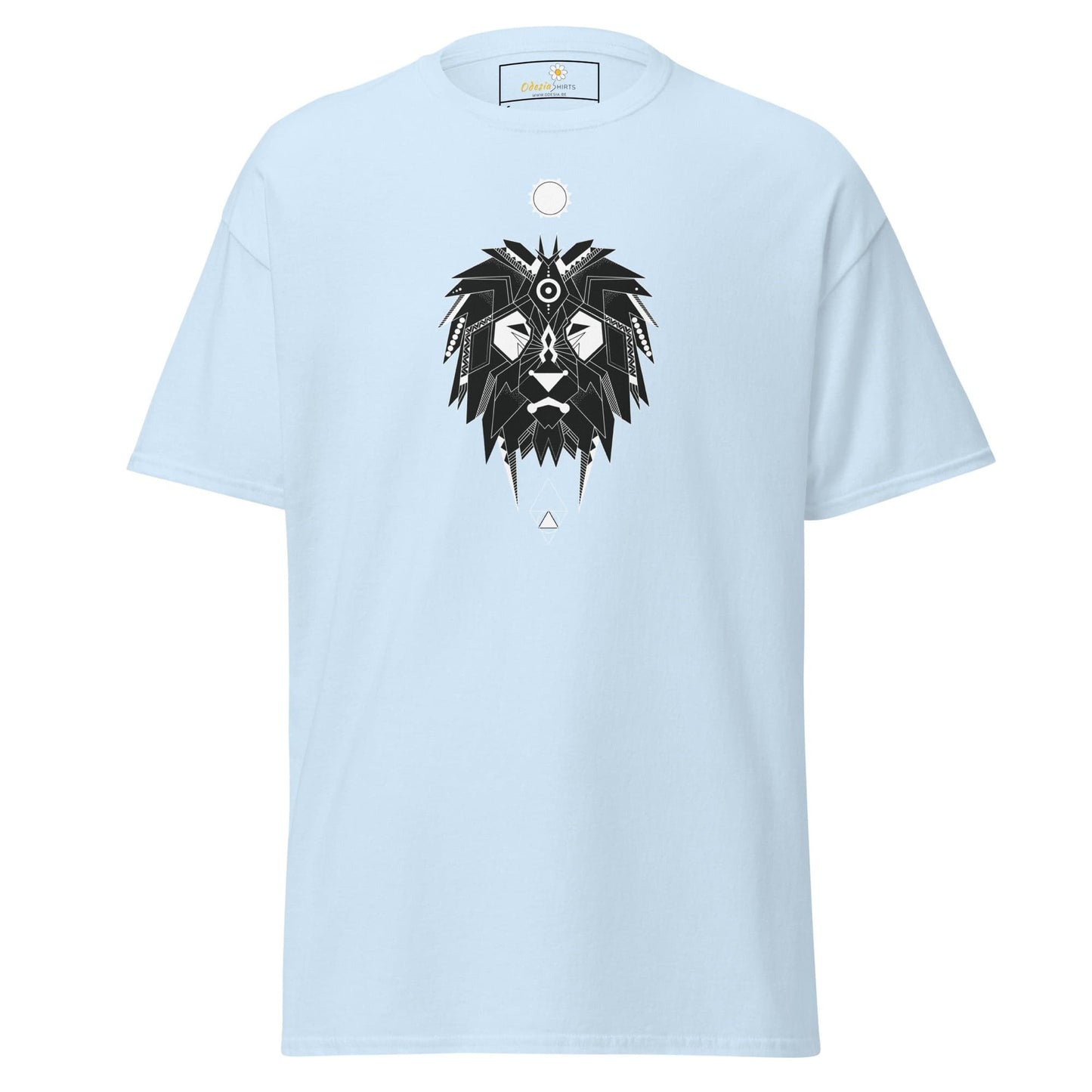 Unisex classic t-shirt - ABSTRACT MYSTIC LION HEAD - REGULAR - Light Blue / S