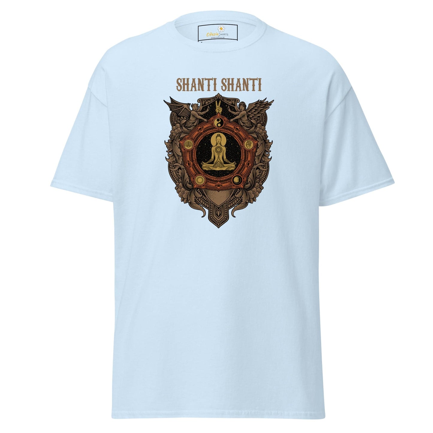 Unisex classic t-shirt - SPIRITUAL SHANTI SHANTI - REGULAR - Light Blue / S