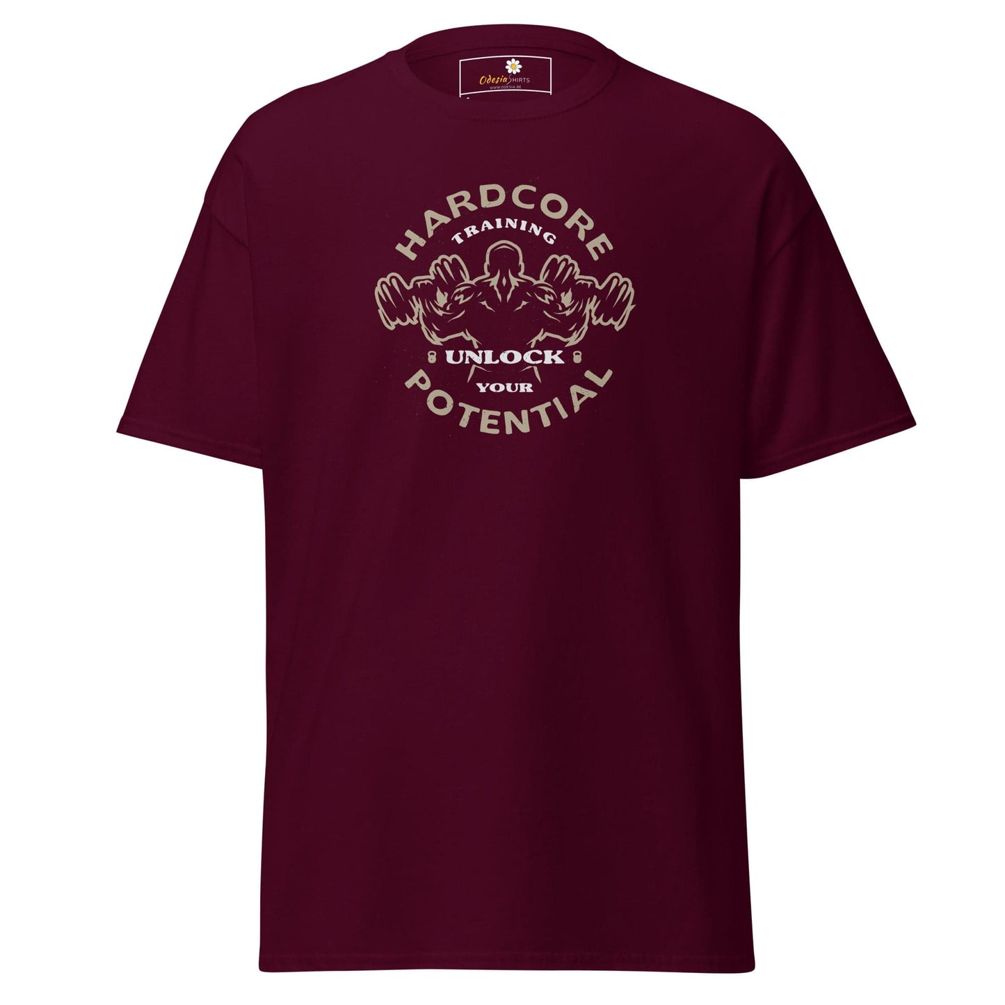 Unisex classic t-shirt - SPORT HARDCORE TRAINING - REGULAR - Maroon / S