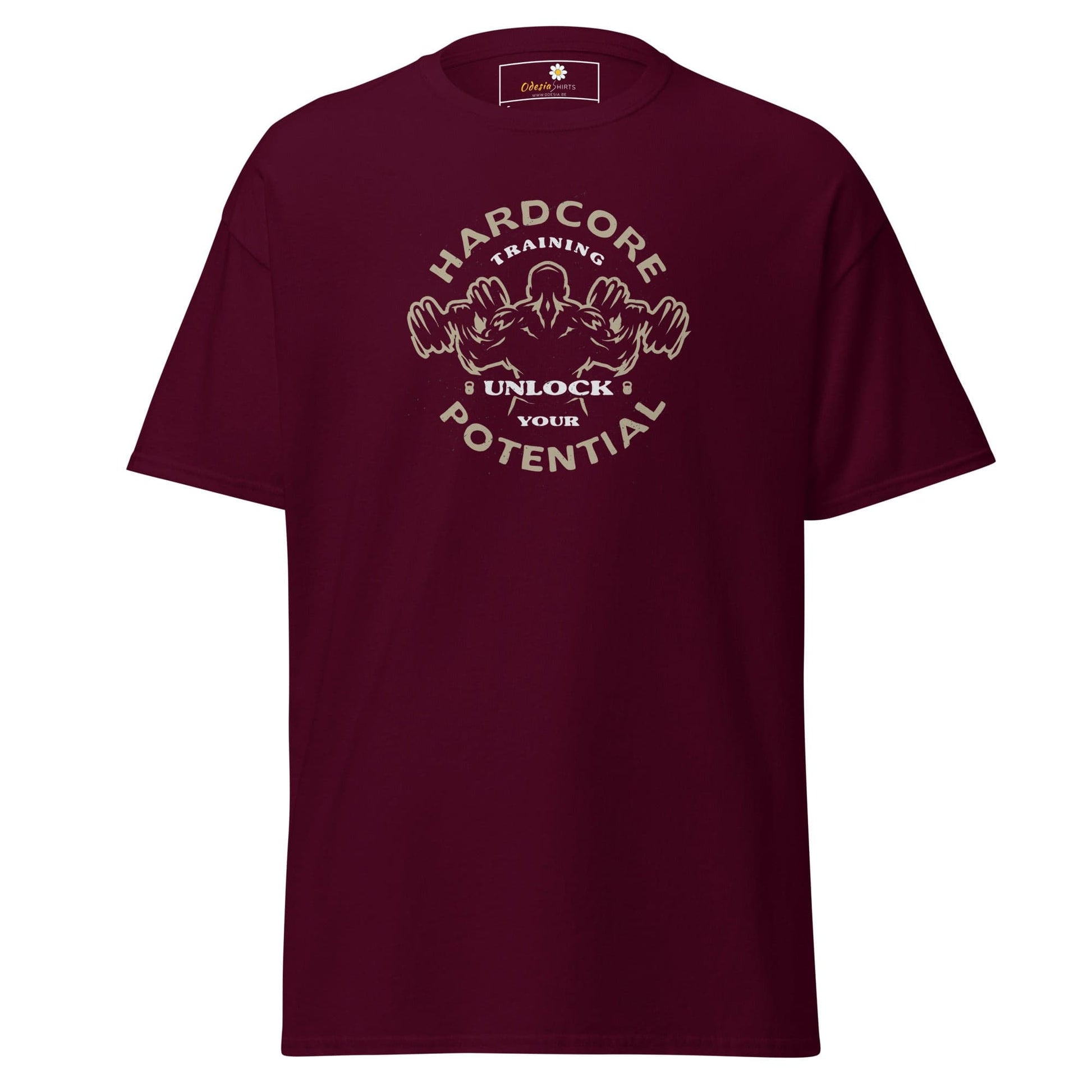 Unisex classic t-shirt - SPORT HARDCORE TRAINING - REGULAR - Maroon / S