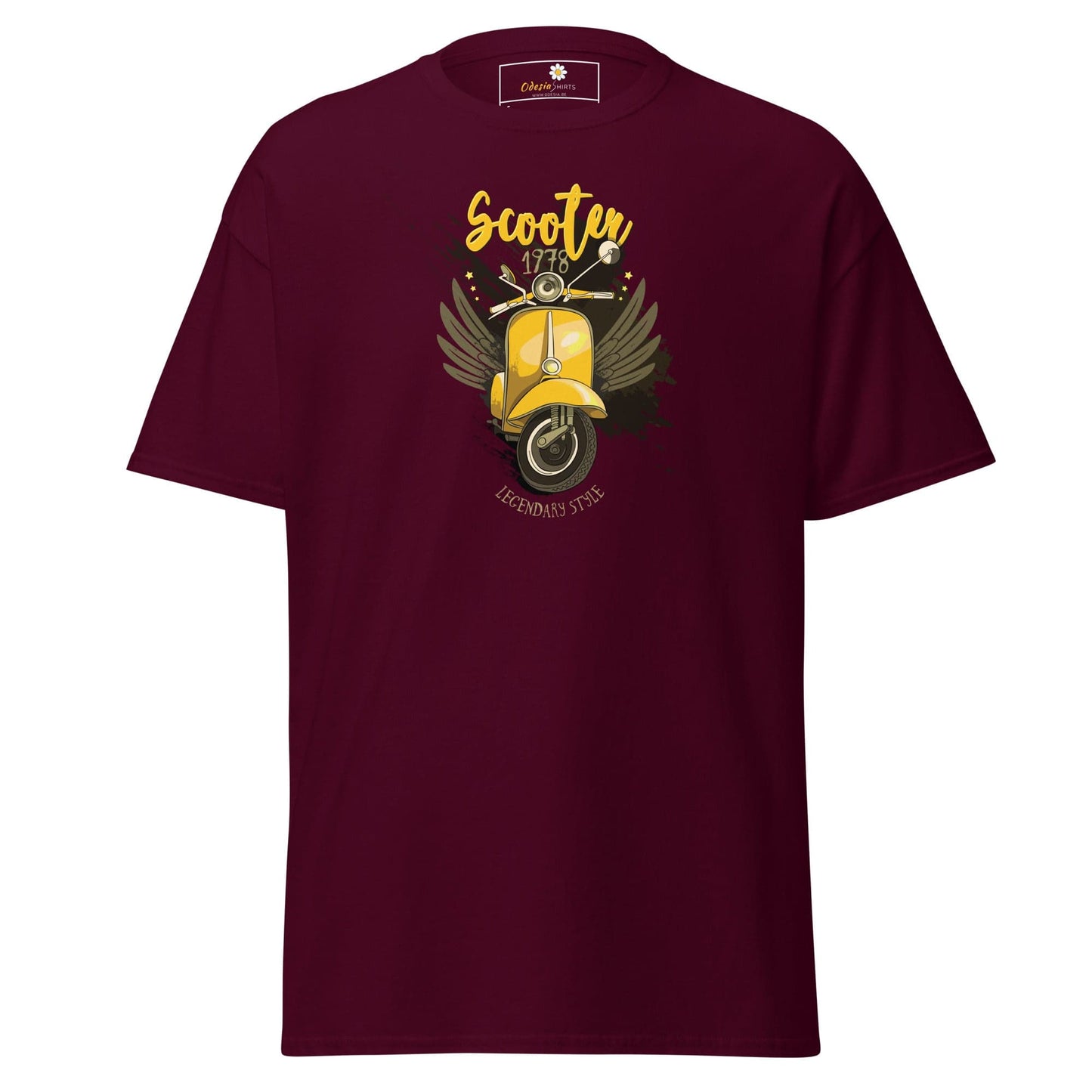Unisex classic t-shirt - VINTAGE SCOOTER 1978 - REGULAR - Maroon / S