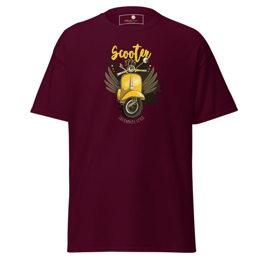 Unisex classic t-shirt - VINTAGE SCOOTER 1978 - REGULAR - Maroon / S