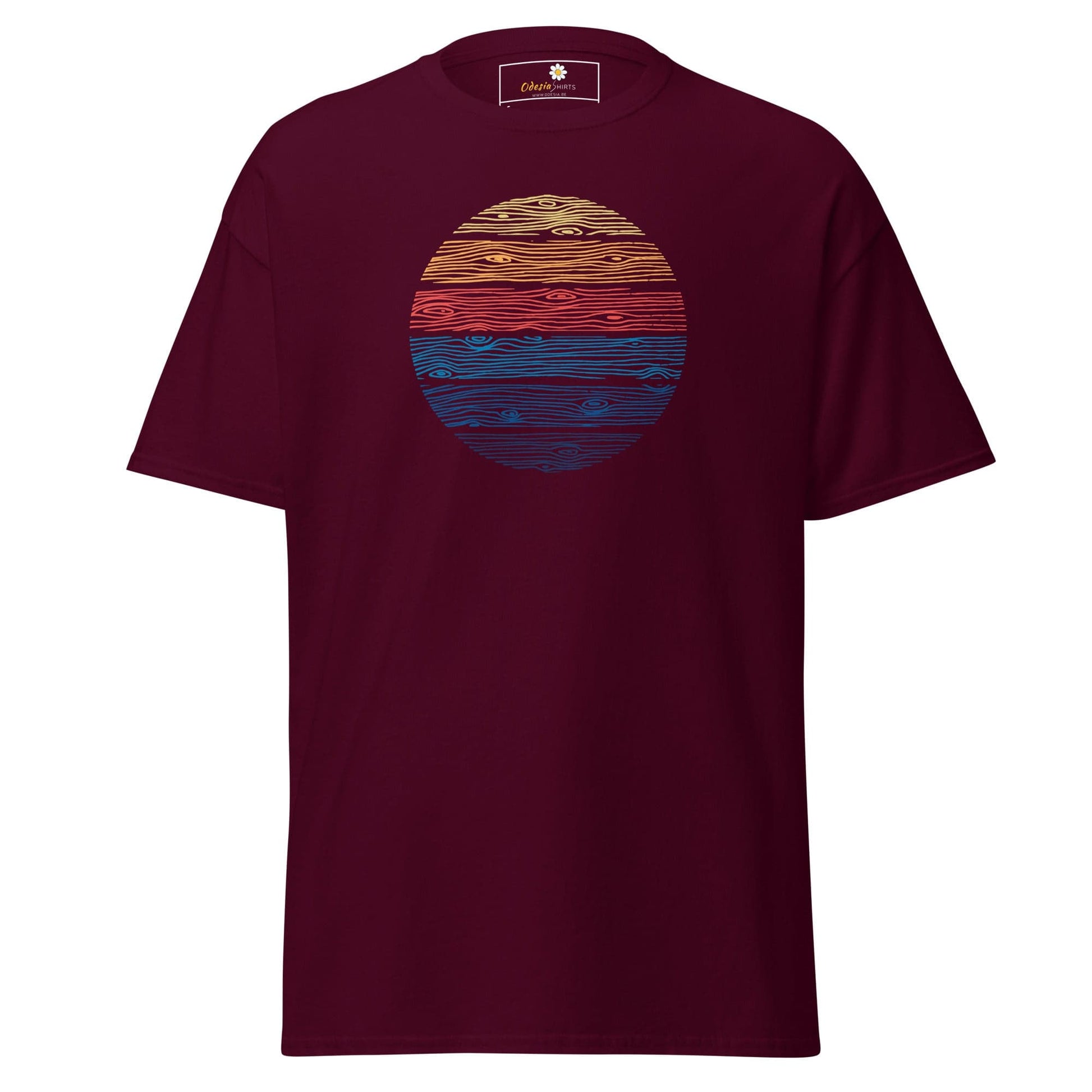 Unisex classic t-shirt - MISC COLOR CIRCLE - REGULAR - Maroon / S