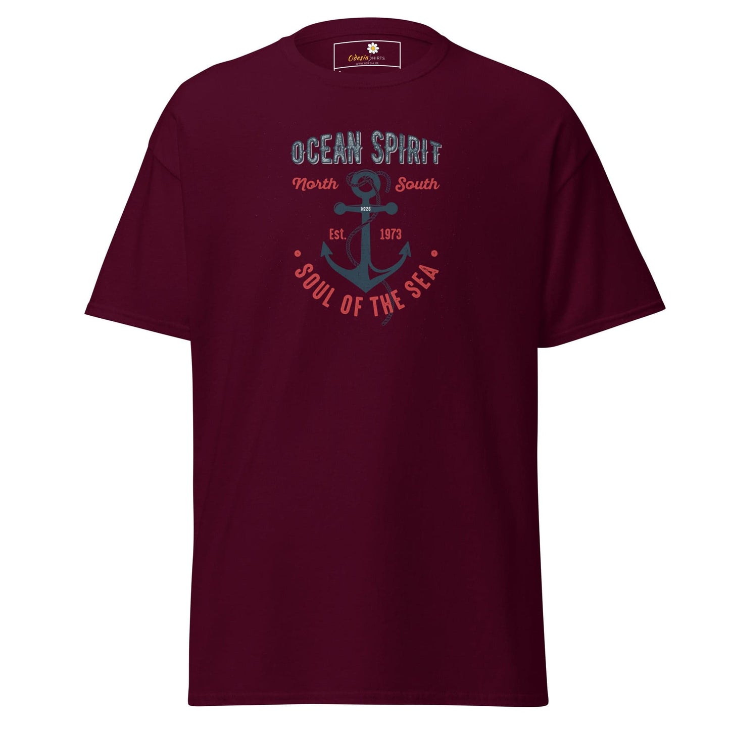 Unisex classic t-shirt - SEALIFE OCEAN SPIRIT SOUL OF SEA - REGULAR - Maroon / S