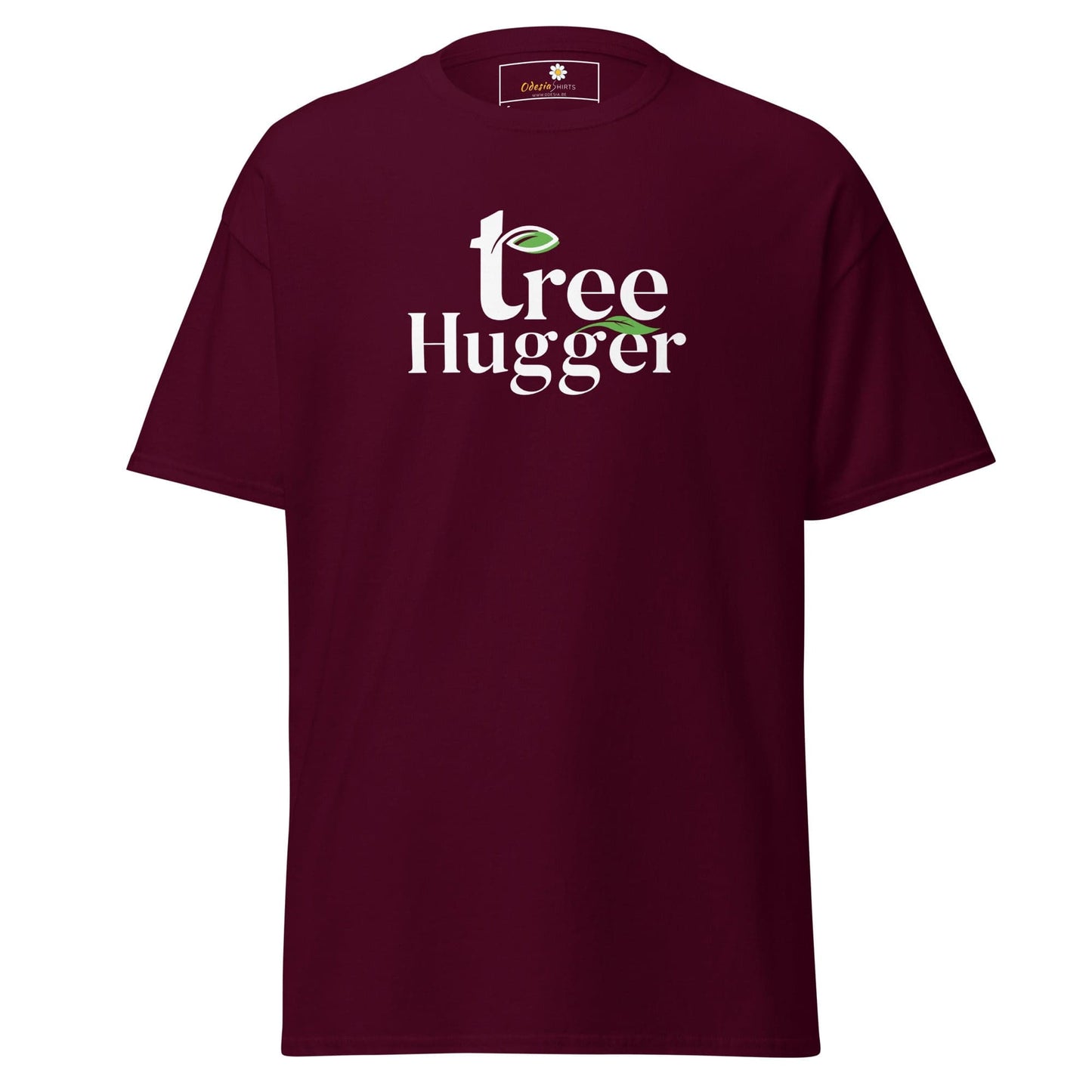 Unisex classic t-shirt - ECOLOGY TREE HUGGER - REGULAR - Maroon / S