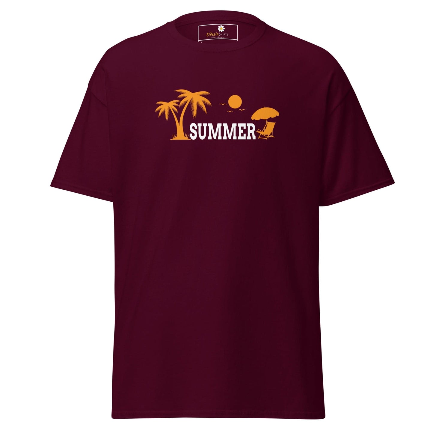 Unisex classic t-shirt - SUMMER TREES YEAH - REGULAR - Maroon / S