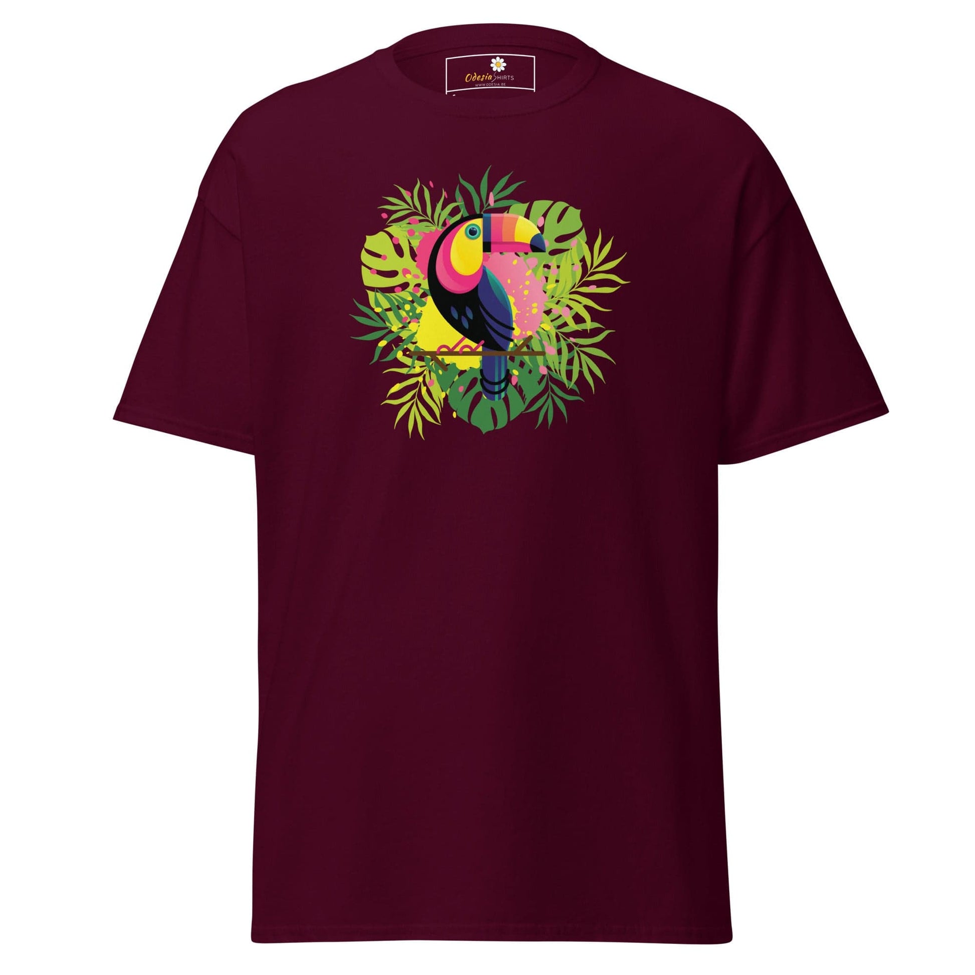 Unisex classic t-shirt - WILDLIFE PARADISE TOUCAN - REGULAR - Maroon / S