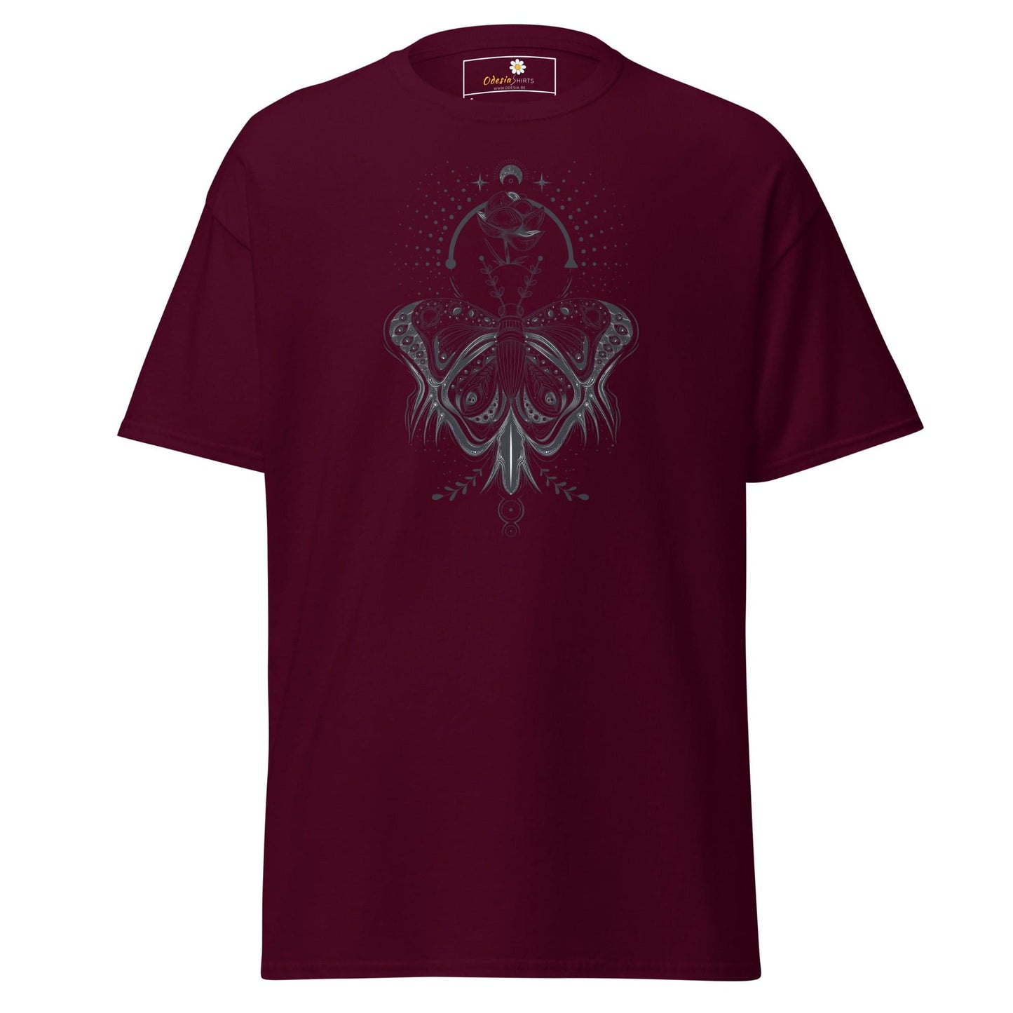 Unisex classic t-shirt - MYSTIC BUTTERFLY - REGULAR - Maroon / S