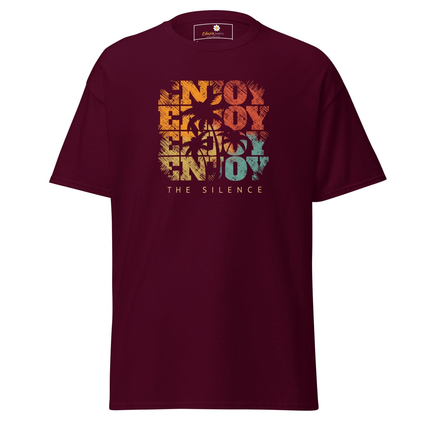 Unisex classic t-shirt - SUMMER ENJOY ENJOY - REGULAR - Maroon / S