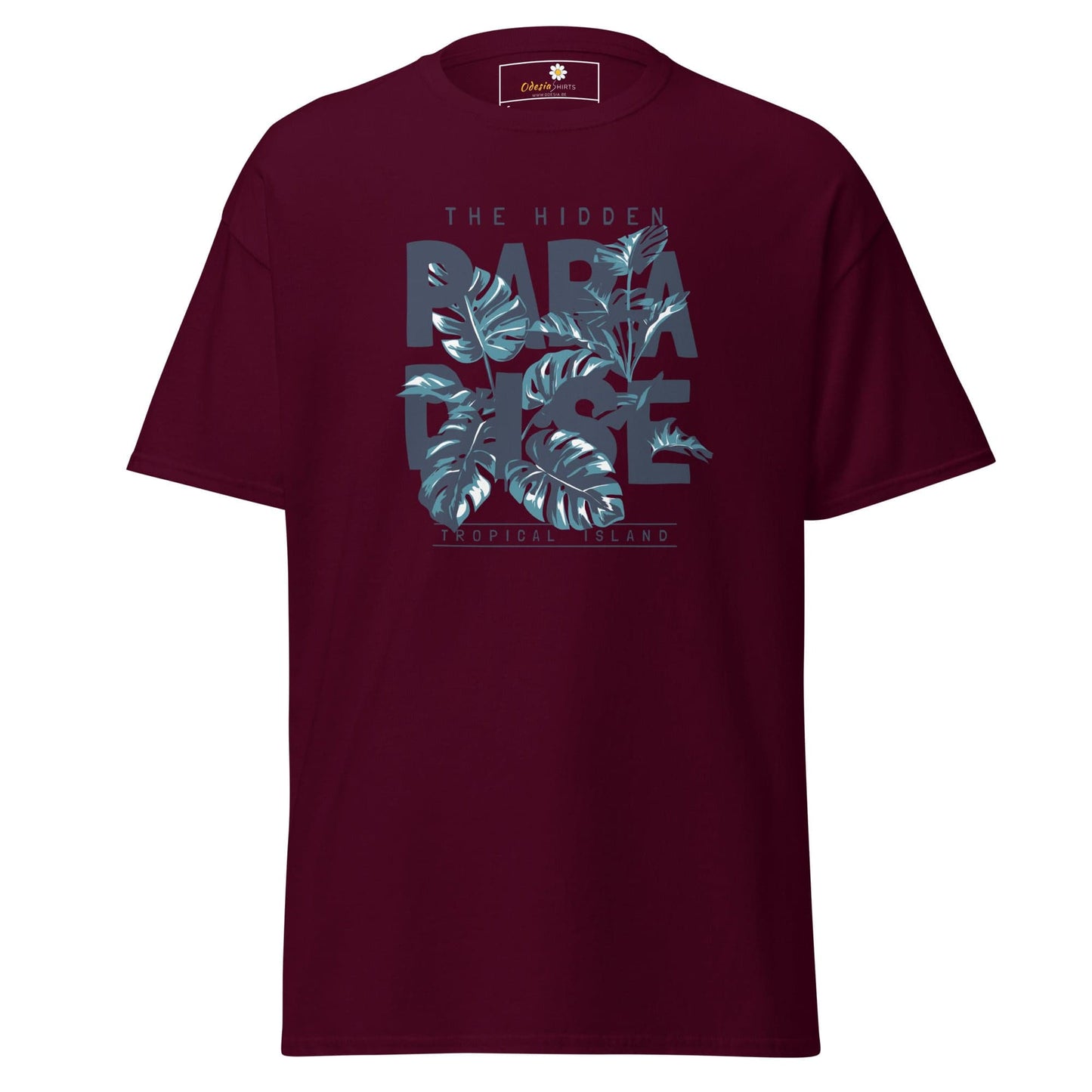 Unisex classic t-shirt - SUMMER HIDDEN PARADISE - REGULAR - Maroon / S
