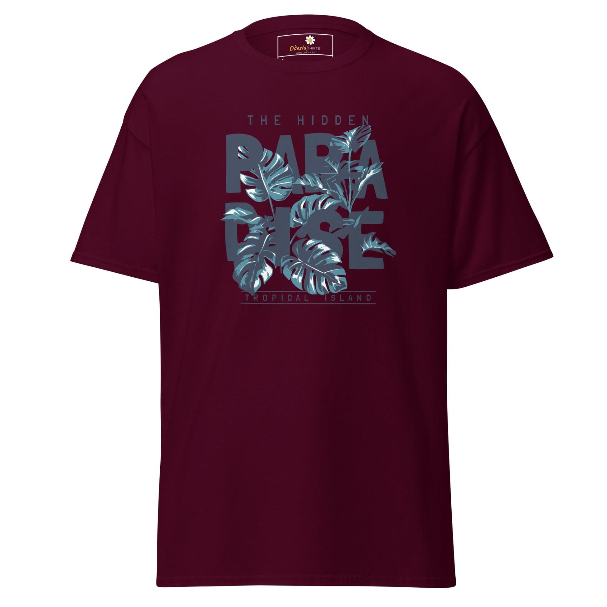 Unisex classic t-shirt - SUMMER HIDDEN PARADISE - REGULAR - Maroon / S