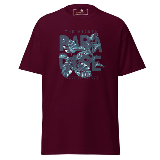 Unisex classic t-shirt - SUMMER HIDDEN PARADISE - REGULAR - Maroon / S