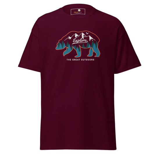 Unisex classic t-shirt ADVENTURE GREAT OUTDOORS - REGULAR - Maroon / S