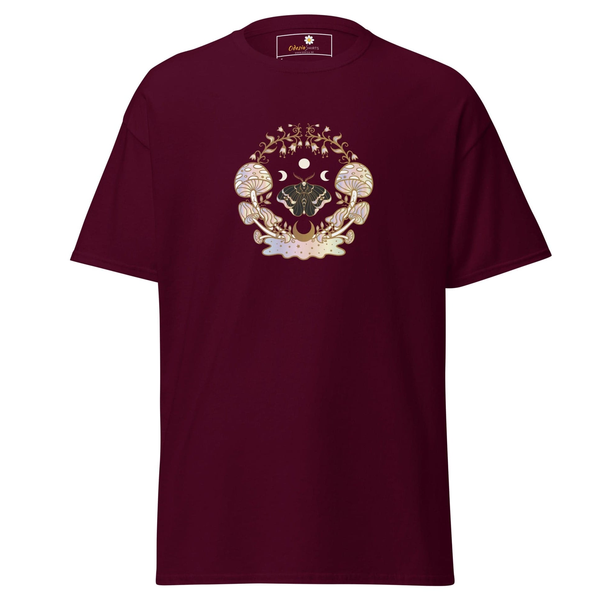 Unisex classic t-shirt - MYSTIC MAGIC MUSHROOMS - REGULAR - Maroon / S