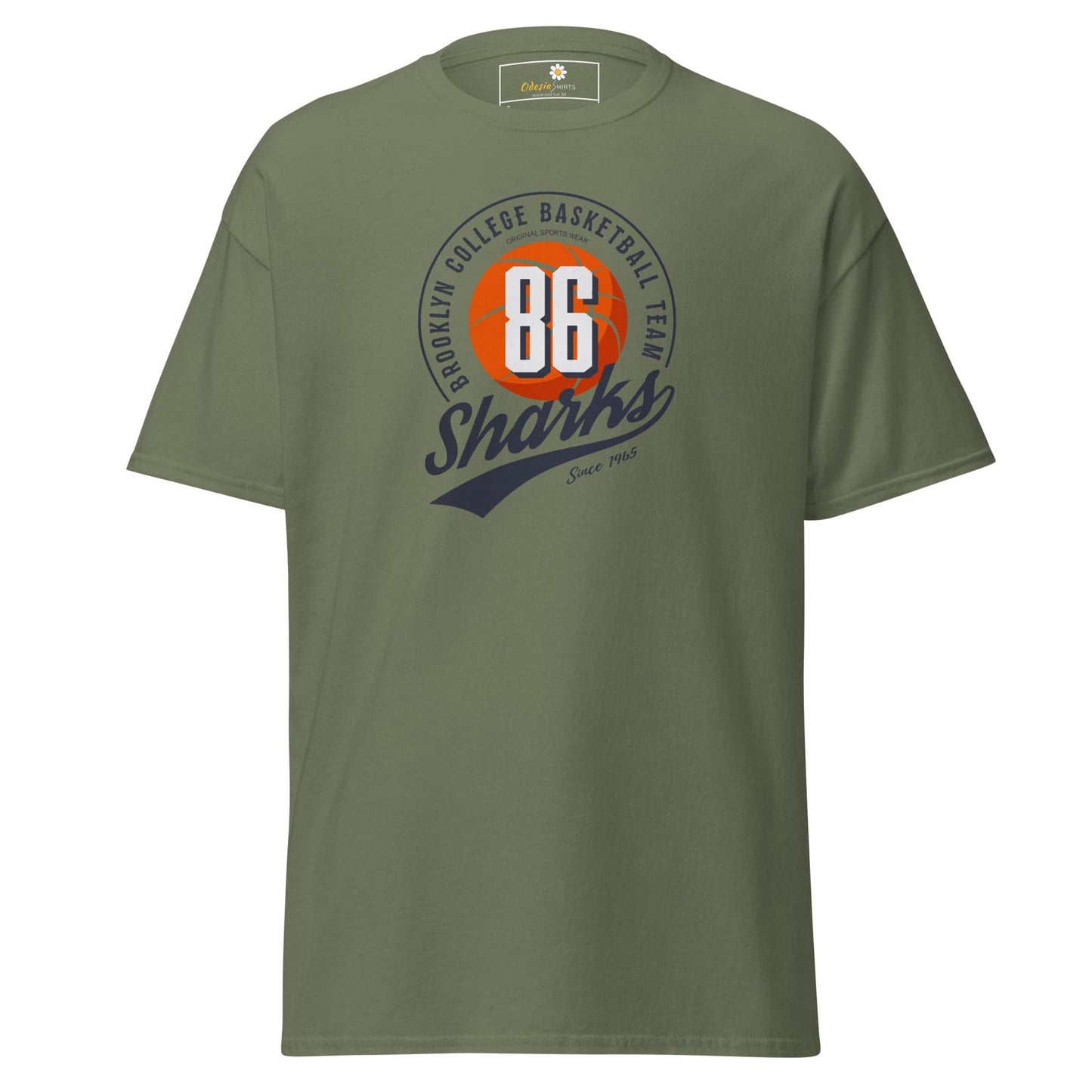 Unisex classic t-shirt - SPORT 86 SHARKS - REGULAR - Military Green / S