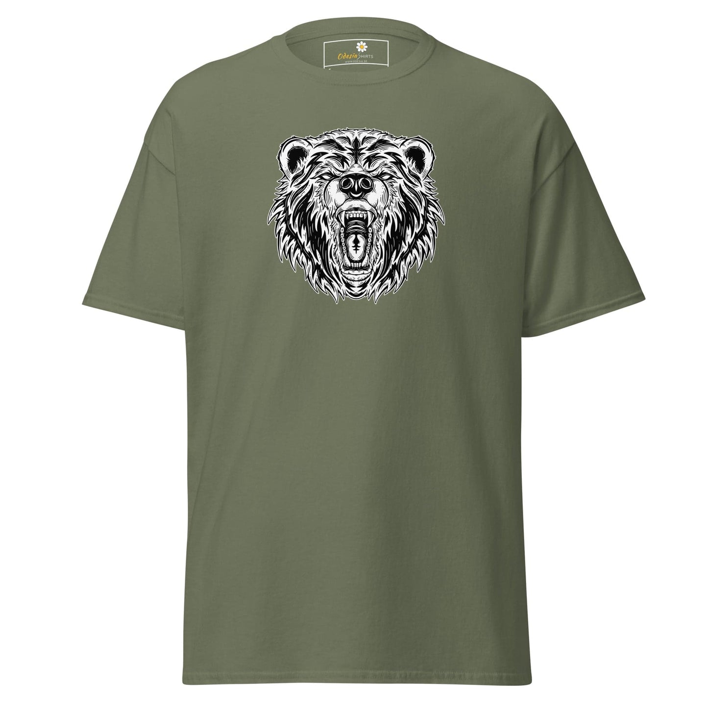 Unisex classic t-shirt - WILD LIFE BEAR - REGULAR - Military Green / S