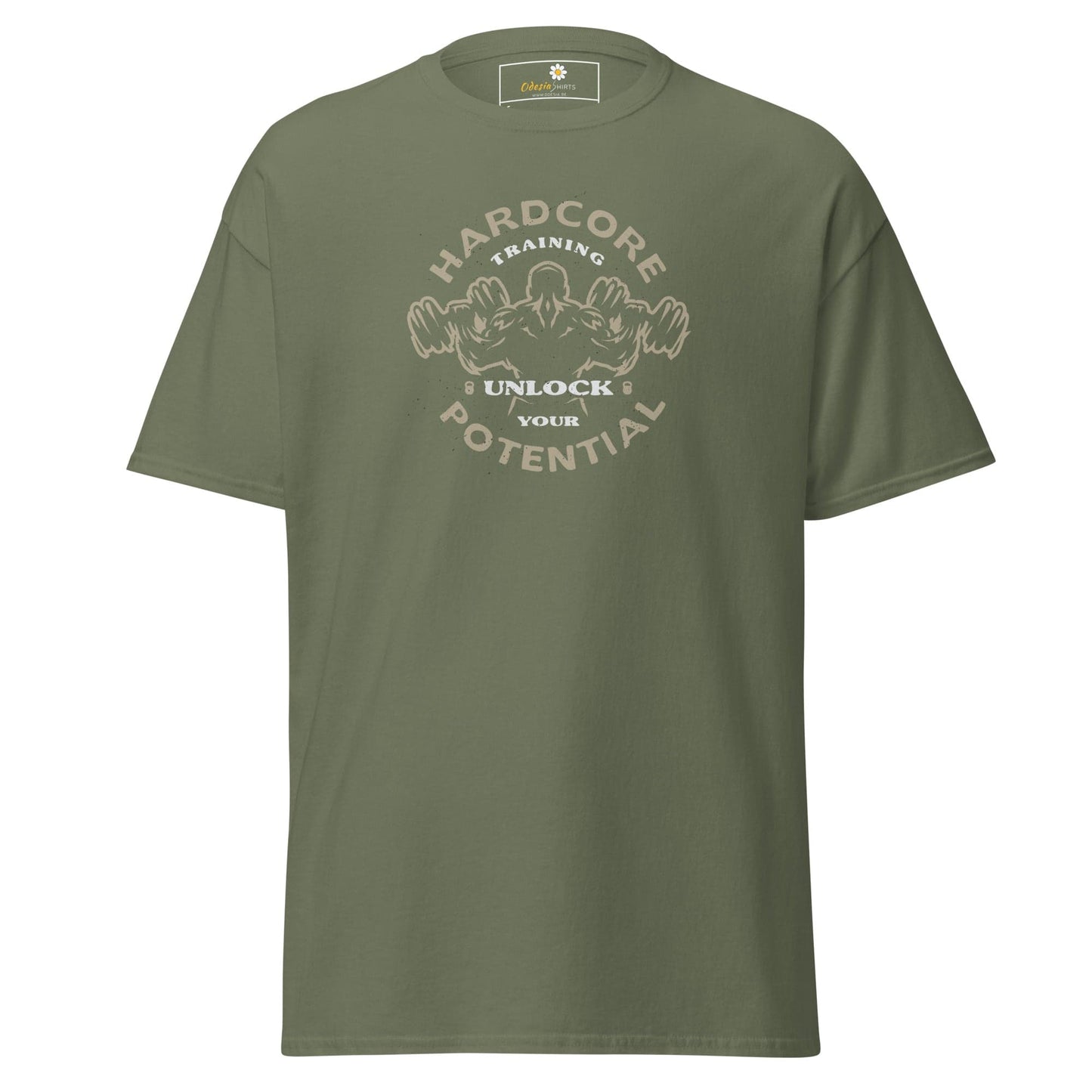 Unisex classic t-shirt - SPORT HARDCORE TRAINING - REGULAR - Military Green / S