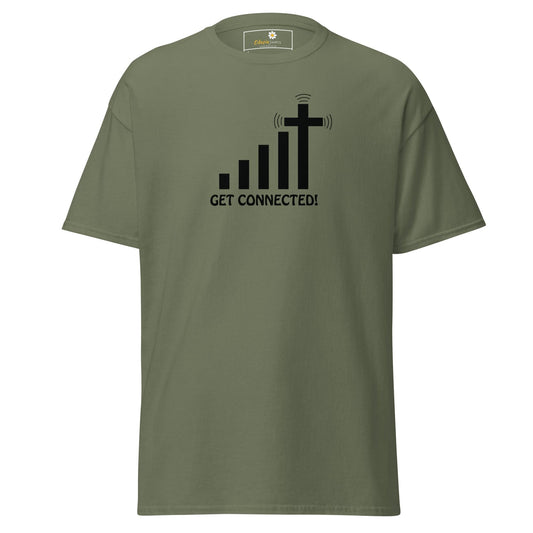 Unisex classic t-shirt - SPIRITUAL GET CONNECTED - REGULAR - Military Green / S