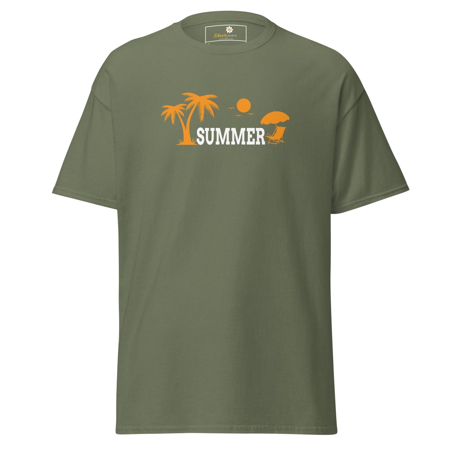 Unisex classic t-shirt - SUMMER TREES YEAH - REGULAR - Military Green / S
