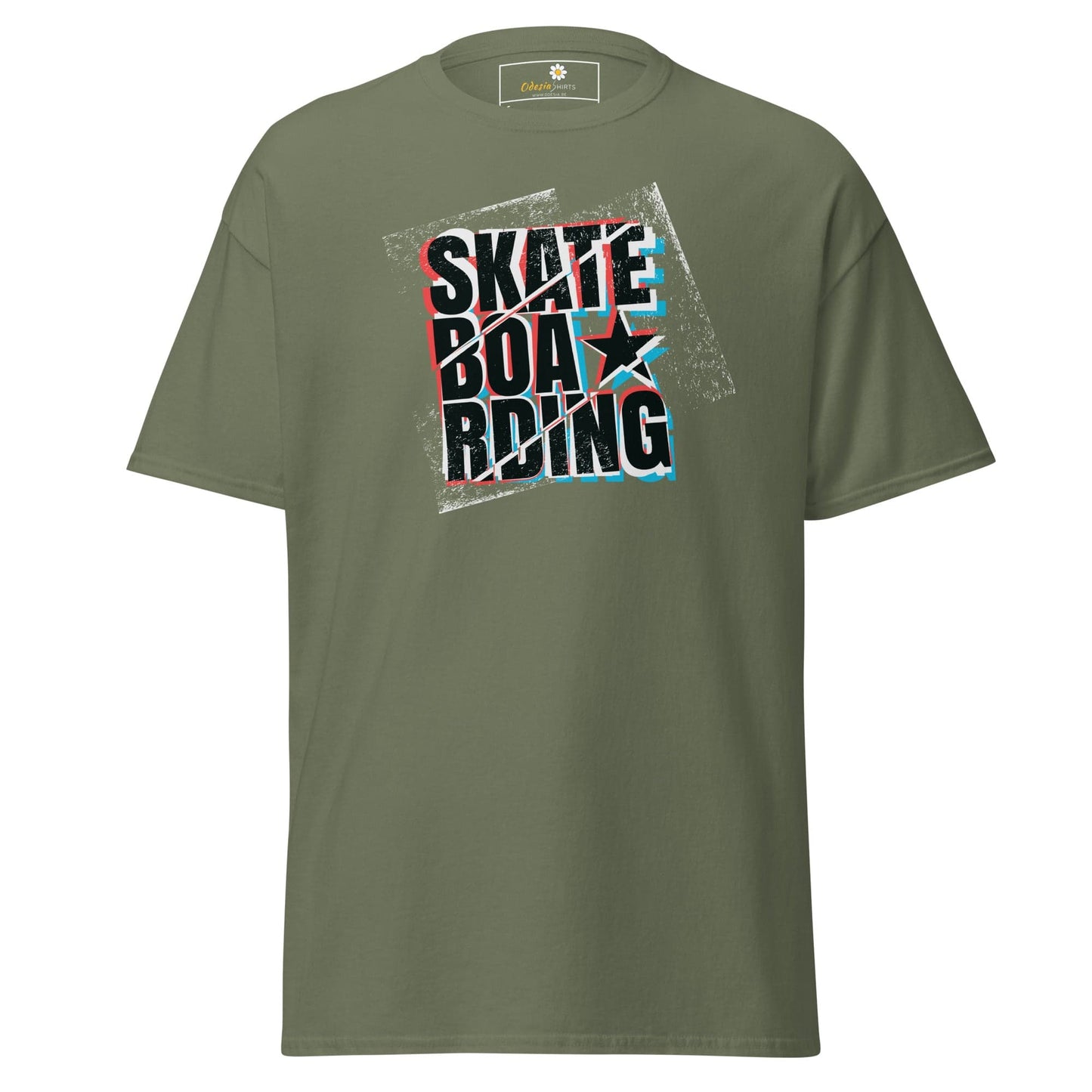 Unisex classic t-shirt - URBAN SPORT SKATEBOARDING - REGULAR - Military Green / S
