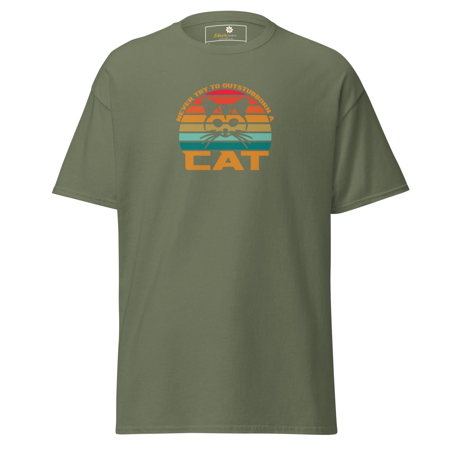 Unisex classic t-shirt - ANIMALS DONT TRY CAT - REGULAR - Military Green / S