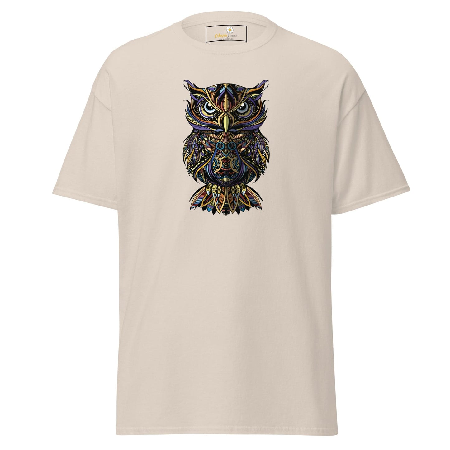 Unisex classic t-shirt - WILD LIFE ABSTRACT OWL - REGULAR - Natural / S