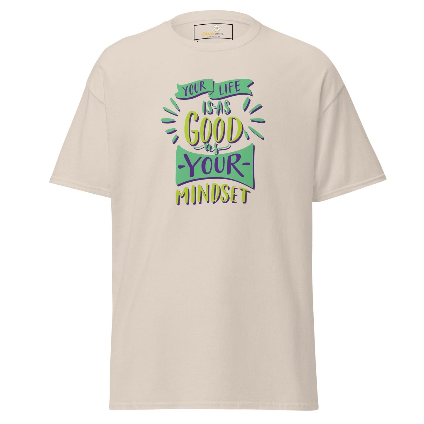 Beige T-shirt with motivational text from T-SHIRT DESIGN TEE MAN WOMAN S-XL collection