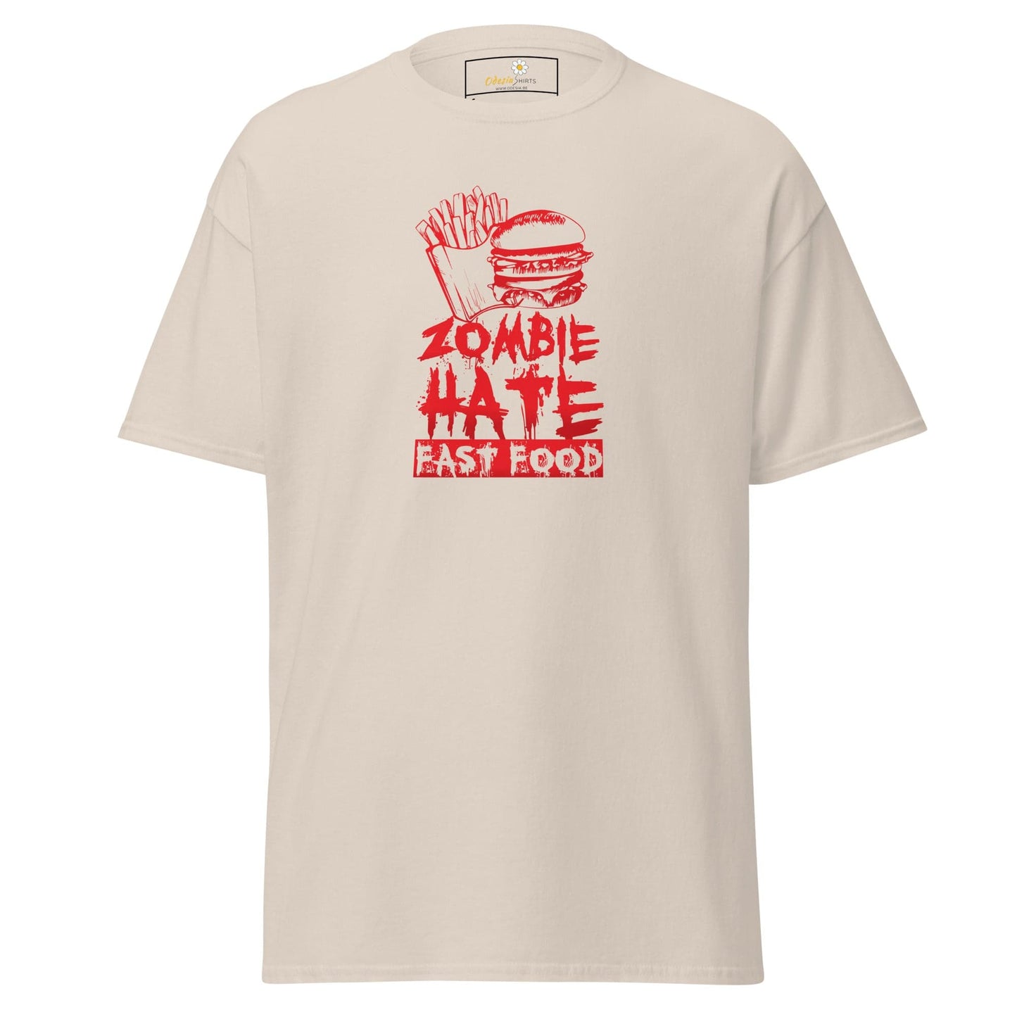 Unisex classic t-shirt - SPOOKIE ZOMBIE HATE FASTFOOD - REGULAR - Natural / S
